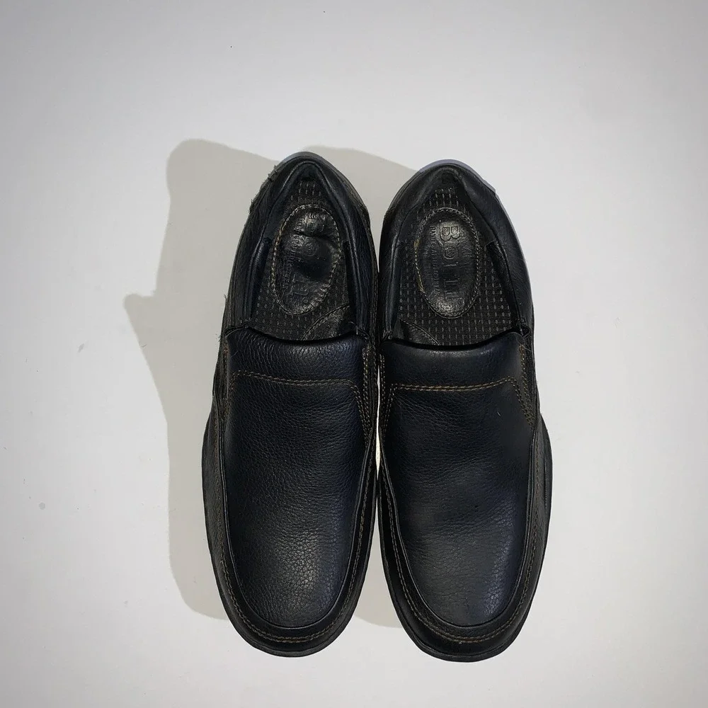 Born Shoes Mens Size 9 Black Leather Slip On Loafers Casual Comfort H13703